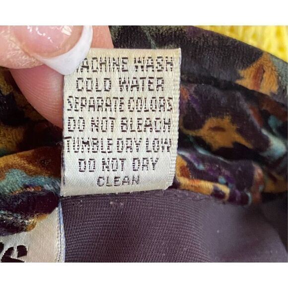 Chico’s Design Velvet/Velour Silk Blend Button Front Blouse Sz. S Whimsygoth Boh - Picture 6 of 7